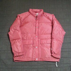 Vintage Camel Down Puffer Jacket 70's 80's Mens's Large  red/orange